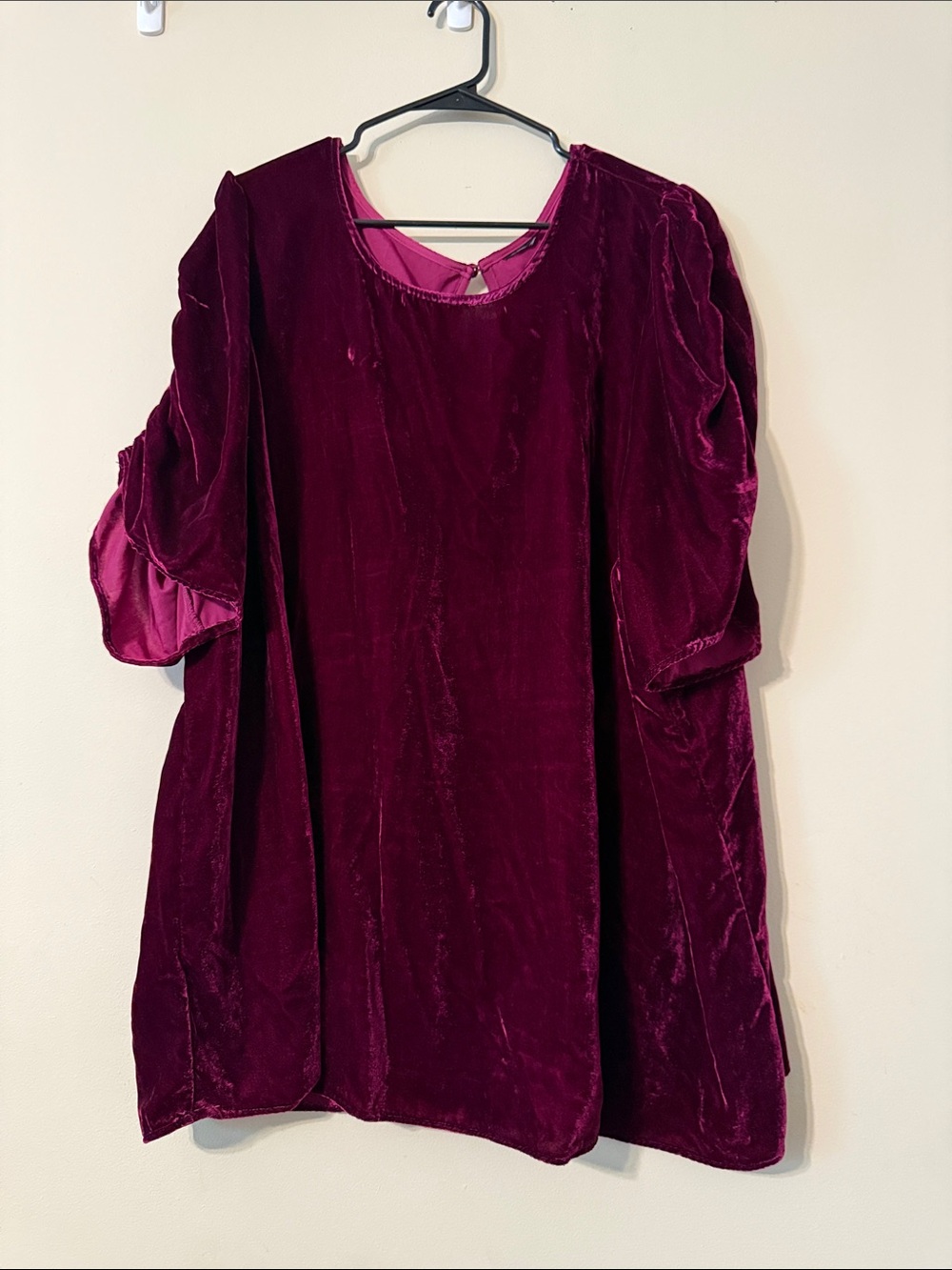 Torrid Velvet Puff-Sleeve Women’s Top - Burgundy
